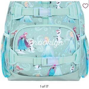 Pottery Barn Disney Frozen Large Mackenzie Aqua Backpack personalized Brooklyn